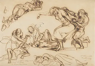 Figure Studies for the Salon du Roi, Palais Bourbon Eugene Delacroix
